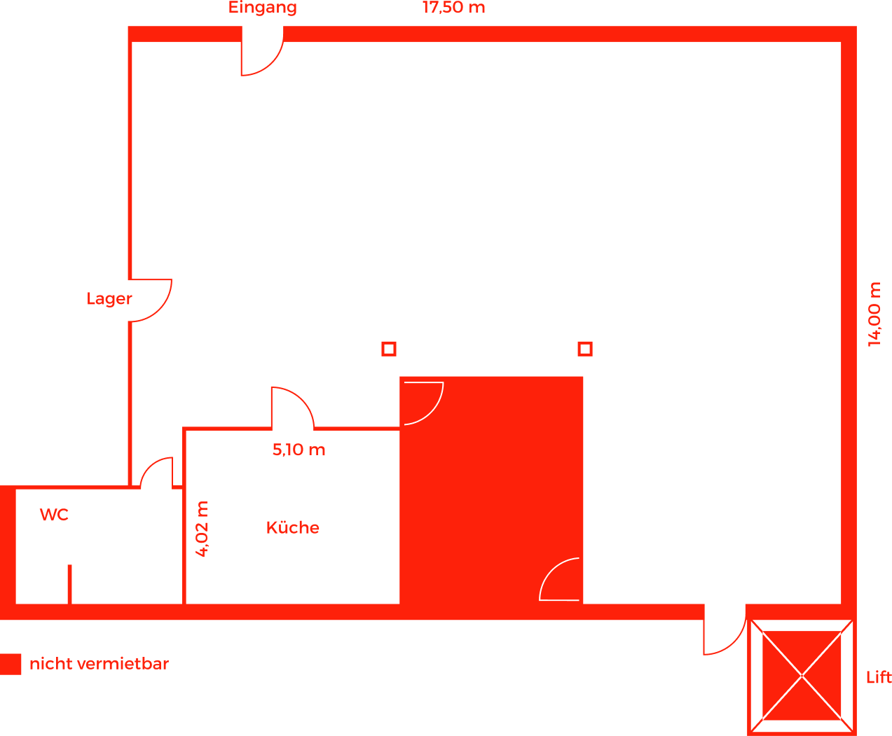Grundriss flame studio