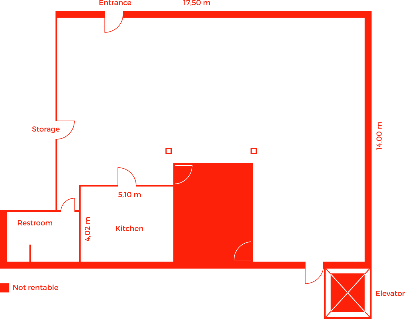 flame studio floor plan